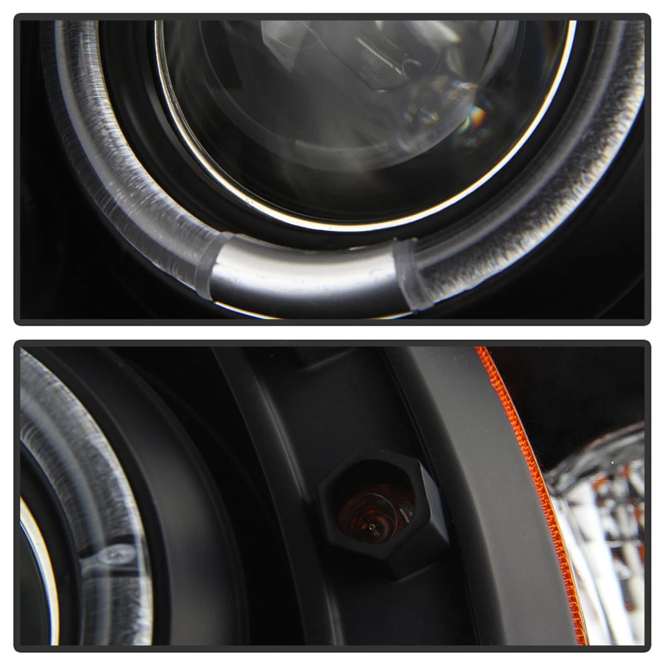 Blk 1994-2001 Dodge Ram 1500 94-02 2500 3500 LED Halo Projector Headlights Pair - Image 4 of 4