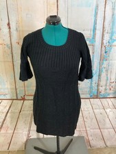 Pink Republic Juniors Sweater Dress Black Size Medium Pullover Ribbed