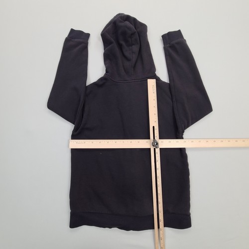 H & M Sweater Girls 8 -10 Black Hoodie Full Zip Comfort Outdoors Kids - Picture 3 of 7