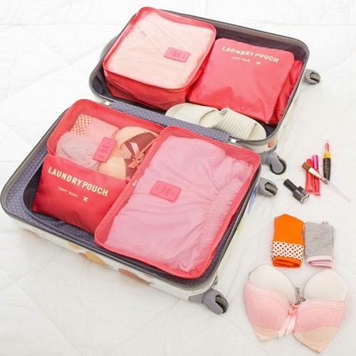 6x Set Travel Storage Bag for Clothes Luggage Packing Cube Organizer Suitcase US - Picture 7 of 19