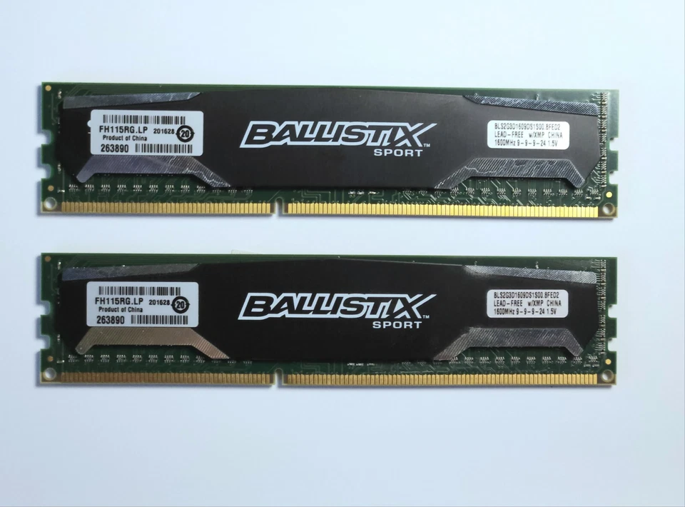 Crucial Ballistix Sport 4GB (2x2GB) 1600mhz DDR3 KIT BLS2G3D1609DS1S00 PC3-12800 - Image 4 of 4