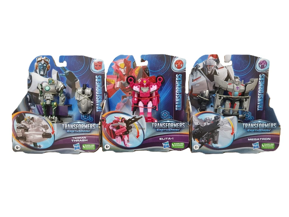 AUSWAHL Transformers EarthSpark Action Figur Megatron Elita Terran Thrash Hasbro - Bild 2 von 2
