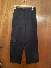 Arrow Boys Black Dress Straight Leg Pants Slacks Pleats Pockets Size 10 Regular