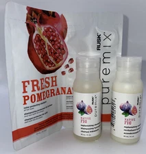 Rusk Pure Mix Shampoo & Conditioner Sample Set Native Fig & Fresh Pomegranate