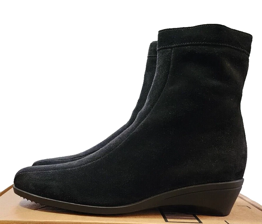 Botín impermeable La Canadienne® para mujer 8 NARROW Elizabeth en gamuza negra Foto 2 de 4