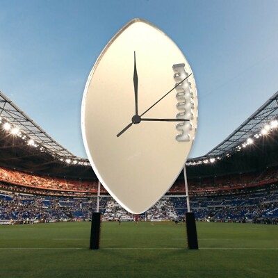 Rugby Ball geformte Silent Tick Acryl Uhren - viele Farben Maßanfertigung