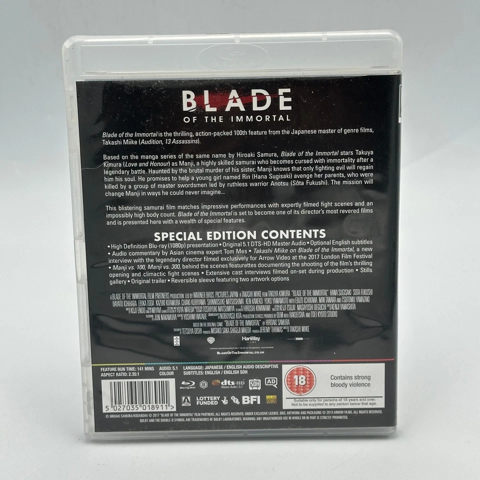 Blade of the Immortal Blu-ray Arrow Video Region B - Image 2 of 4