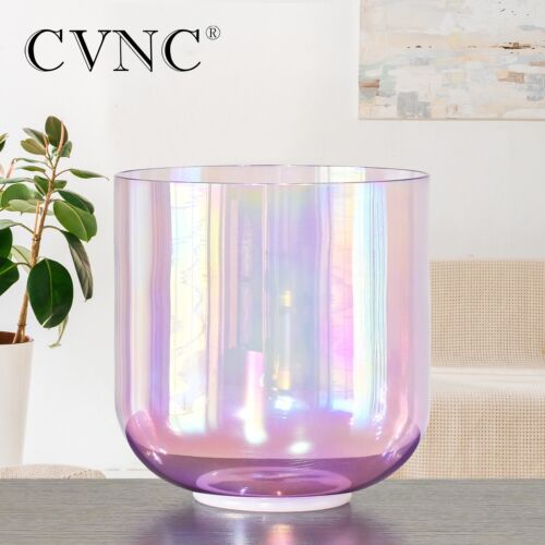 CVNC 6 Inch Chakra Alchemy Color Cosmic Clear Crystal Sing Bowl Sound Heal Reiki - Picture 21 of 24