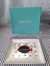 RARE BERNARDAUD LIMOGES IN BOX PACIFIC FISH w/GOLD ART TRINKET DISH VALET TRAY