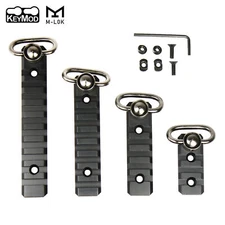 3 5 8 10-Slot KeyMod M-LOK Picatinny Rail Section & Push Button QD Sling Swivel