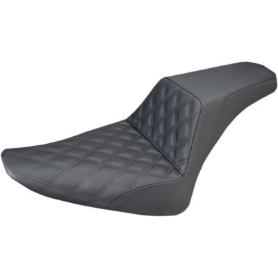 Saddlemen Black Step-Up Front Lattice Stitch Seat Harley 2012-17 FLS 2011-13 FXS