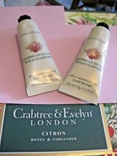 CRABTREE EVELYN CARIBBEAN ISLAND WILD FLOWERS HAND THERAPY-0.9 oz X 2 TubeS