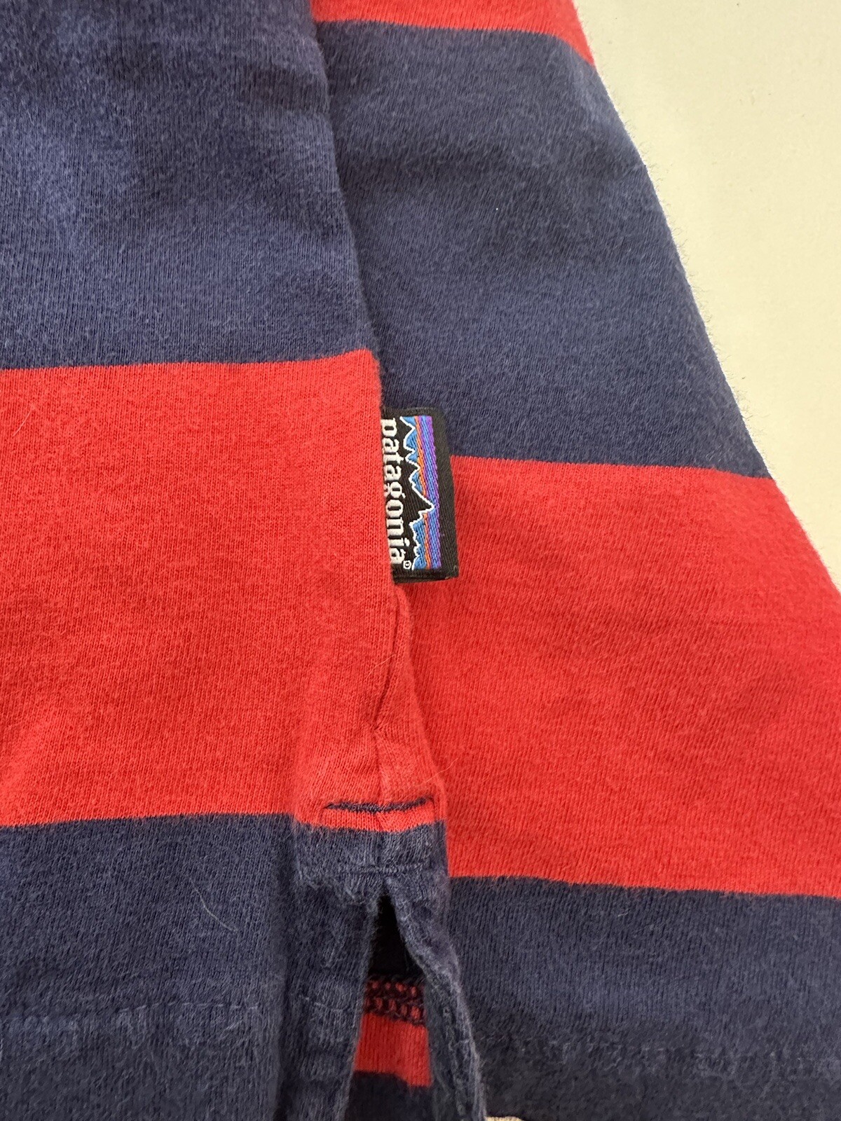 Patagonia Polo Shirt  Men's Large Organic Cotton Striped Short Sleeve thumbnail 4