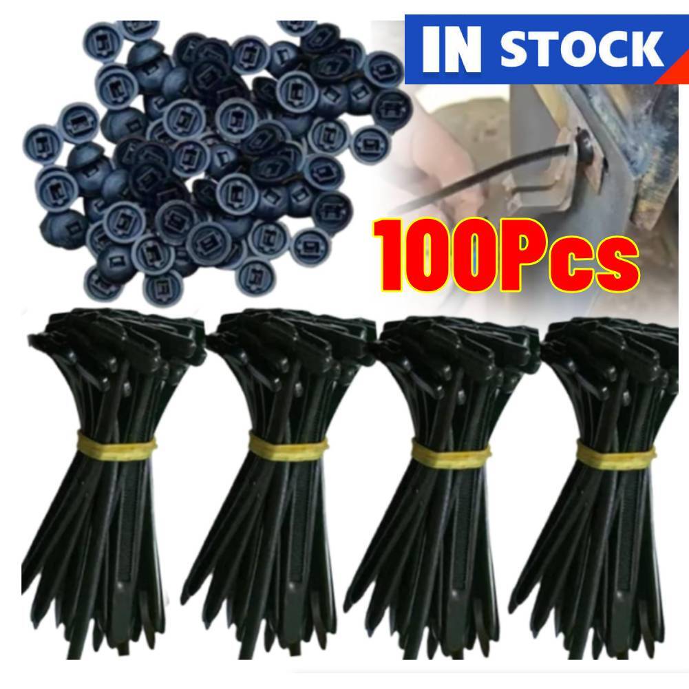 100 Stück Nylon Kabelbinder Schnallen - Universal Cable Tie Buckles Für Auto Und Haushalt