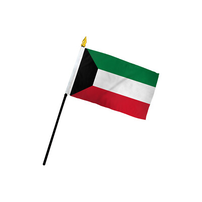 1 Dozen Kuwait Flags 4x6in Stick Flag of Kuwait Kuwaiti Flag