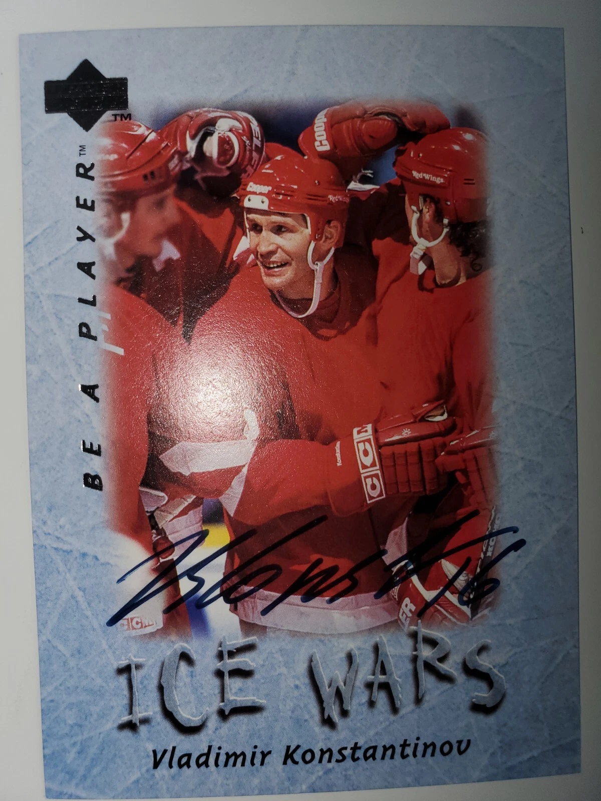 Vladimir Konstantinov #S216 Upper Deck 1995 1996 Be-A-Player Autographed NMM