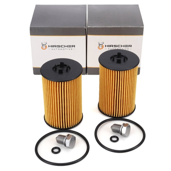 2X Hirscher ÖLfilter + Schraube FüR VW Golf 7 Passat Tiguan Touran 1.6/2.0 TDI-image