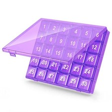 Monthly Pill Organizer 30 Days Portable Pill Box Container Large Compartments