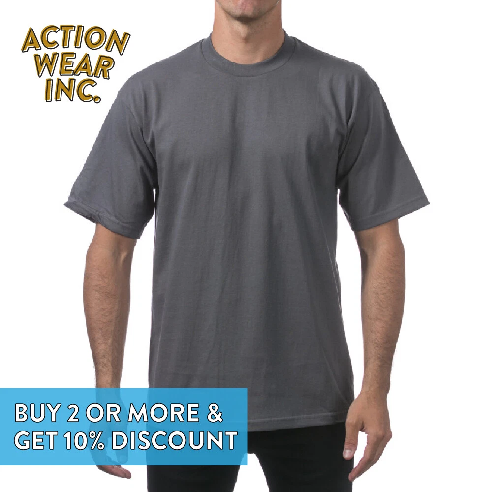 3 PACK PROCLUB PRO CLUB MENS PLAIN SHORT SLEEVE T SHIRT HEAVYWEIGHT COTTON TEE eBay