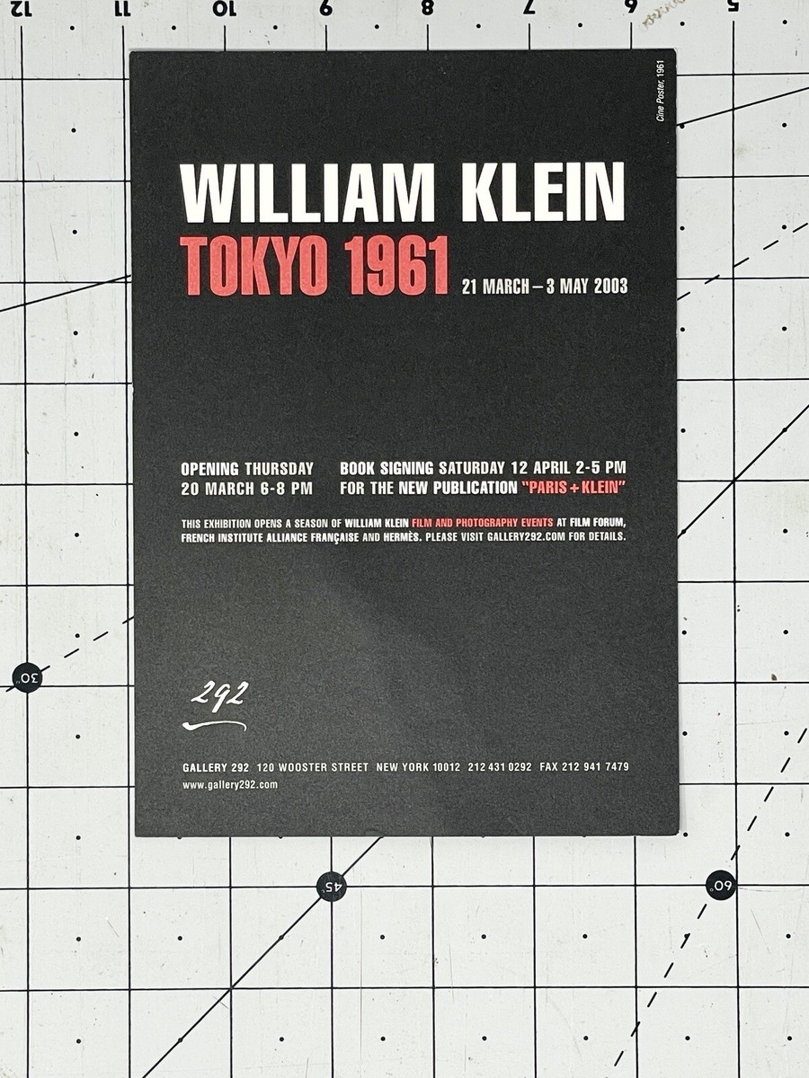 アート・デザイン・音楽 William  Tokyo WILLIAM KLEIN - TOKYO 1961 - Art Announcement Card 2003 - Gallery