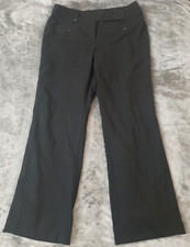 Ann Taylor Y2K Womens Size 8 Black Mid Rise Wide Leg Slacks Pants