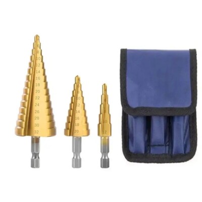 HSS Kegeltrennbohrer-Set - 3-teilig mit Koffer - 12 mm 20 mm 32 mm