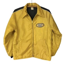 Vtg Horizon Olympia Gold Beer Distressed Jacket Mens Size M Delivery Coat USA