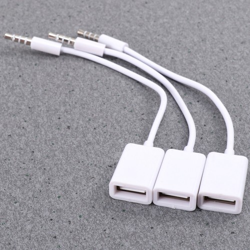 3PCS USB To 3.5MM 12V Vehicle Mounted MP3 Transfer Cable Aux CD Player Audio - 第 2/12 張圖片