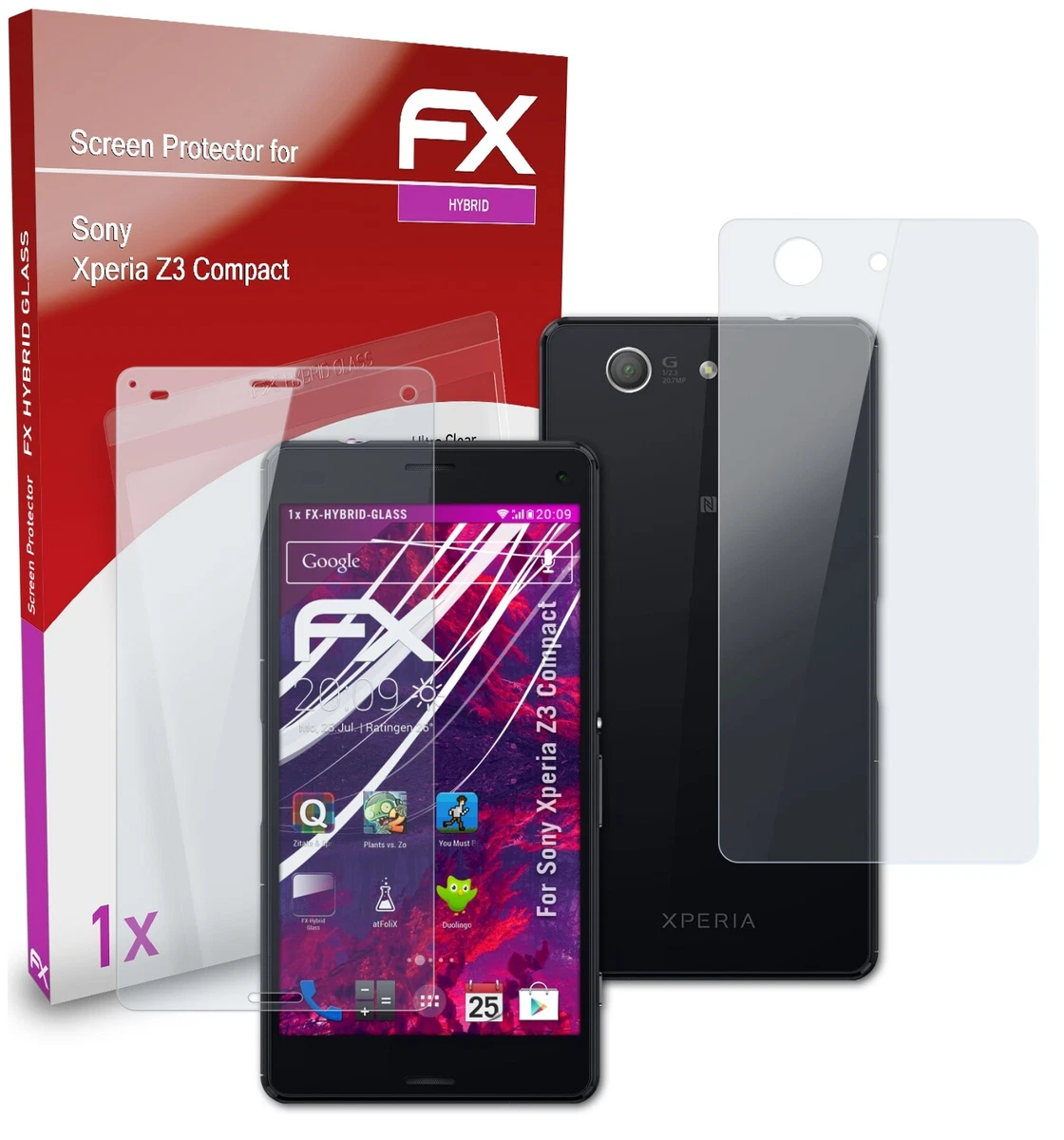 3x Film Protecteur pour Sony Xperia XZ2 Compact Écran Clair Flexible