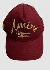 Amiri Men's Red Logo Hollywood Snapback Baseball Cap Size OS