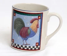 Coco Dowley Coffee Mug Colorful Rooster Certified International Thailand