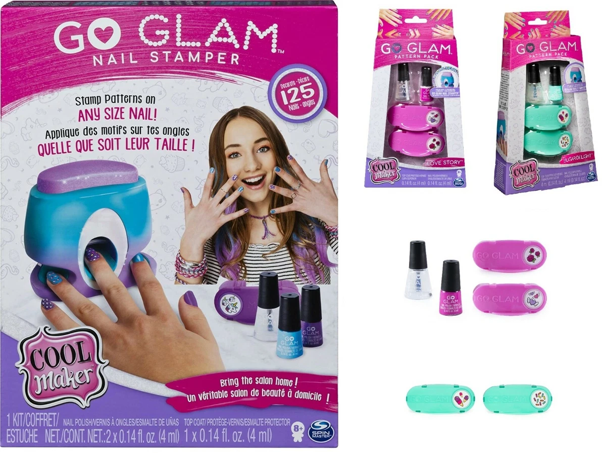 Cool Maker, GO GLAM Nail Stamper Bundle Comes with 2 Fashion pack