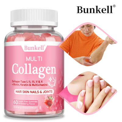 Multi Collagen 60 Gummies - Radiant Skin,Stronger Hair,Tough Nails