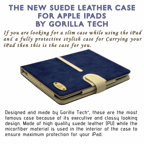 Funda abatible de cuero gamuza para iPad Mini 1/2/3/, Mini 4 con soporte billetera de lujo - Imagen 38 de 58