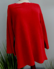 EILEEN FISHER Organic Cotton Chenille Top NWT Laquer PM Straight hem MSRP 208