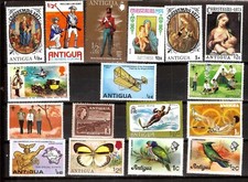 ZY1650 ANTIGUA 16t  neufs: militaires, oiseaux, papillons, nativité et  divers 
