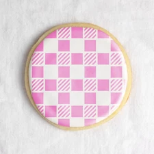 Buffalo Check Cookie Stencil - Durable & Reusable Mylar Stencils