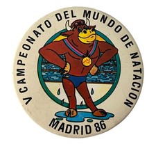 1986 Madrid World Aquatics Championships Pin Badge