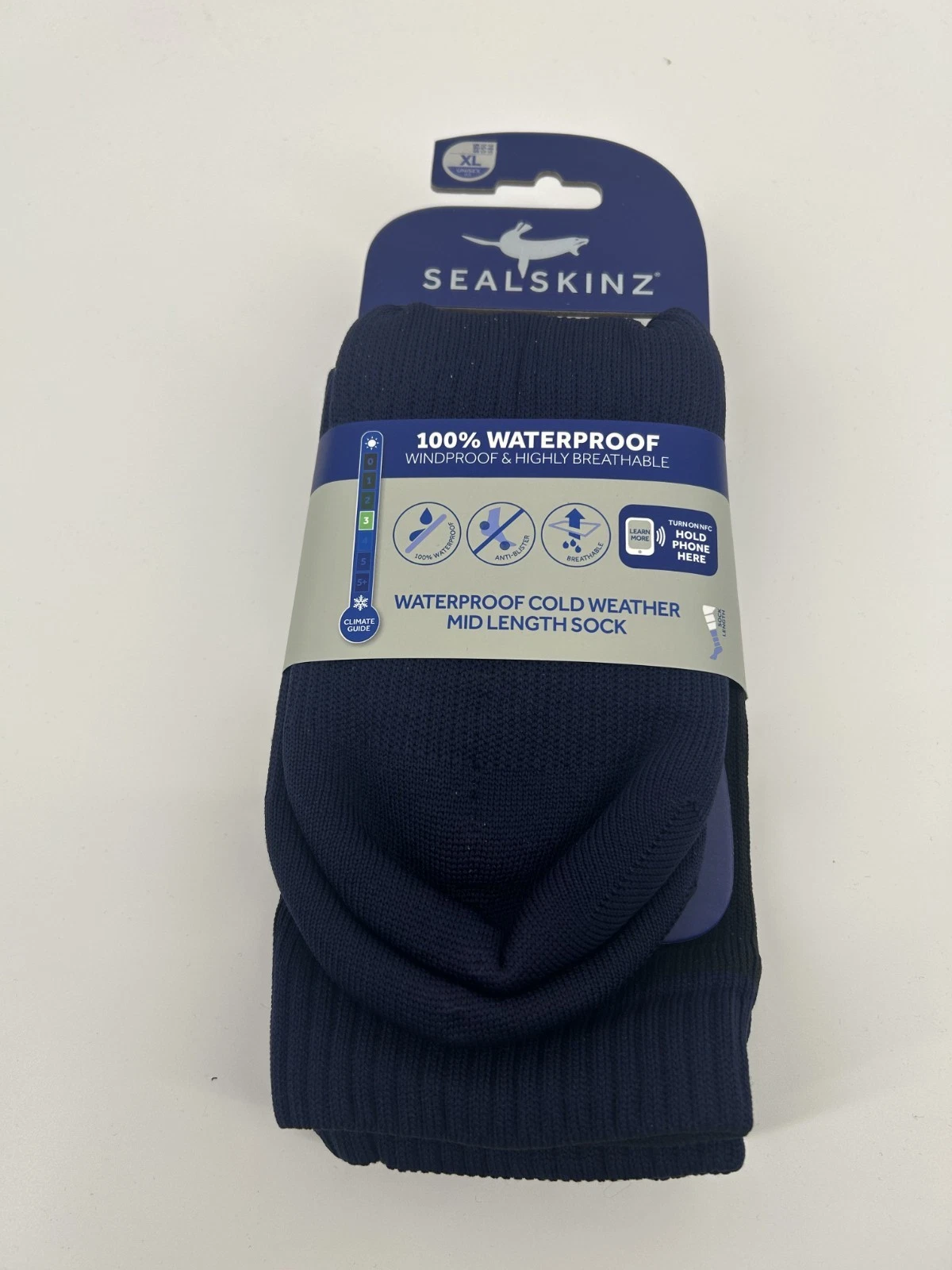 Sealskinz Men's Waterproof Cold Weather Mid Length Sock XL Size 11100064004140