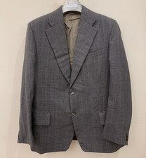1970s Vintage all worsted wool glen check classic charcoal jacket blazer 40R