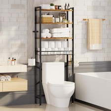 Over The Toilet Storage Cabinet, 4-Tier Bathroom Organizers and Storage with ...