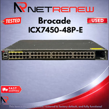 Brocade ICX7450-48P-E Switch 48-port 1 GbE Switch PoE