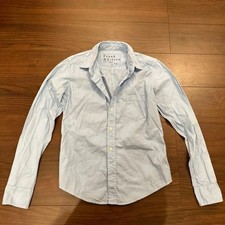 Frank & Eileen Long Sleeve Cotton Shirt XS Blue Ron Herman