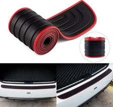 SINGARO Car Rear Bumper Protector, 35.5inch 35.5x2.75inch, Black-Red-Sport 