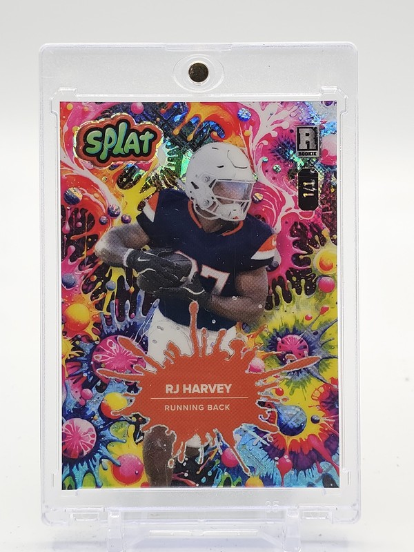 RJ HARVEY 2025 WILD CARD SPLAT ROOKIE RAINBOW 1/1 #SBTIE01-RH FOOTBALL Q7420