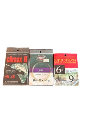 Fly Fishing Tapered Leader Lot of 3 Orvis Climax II Umpqua