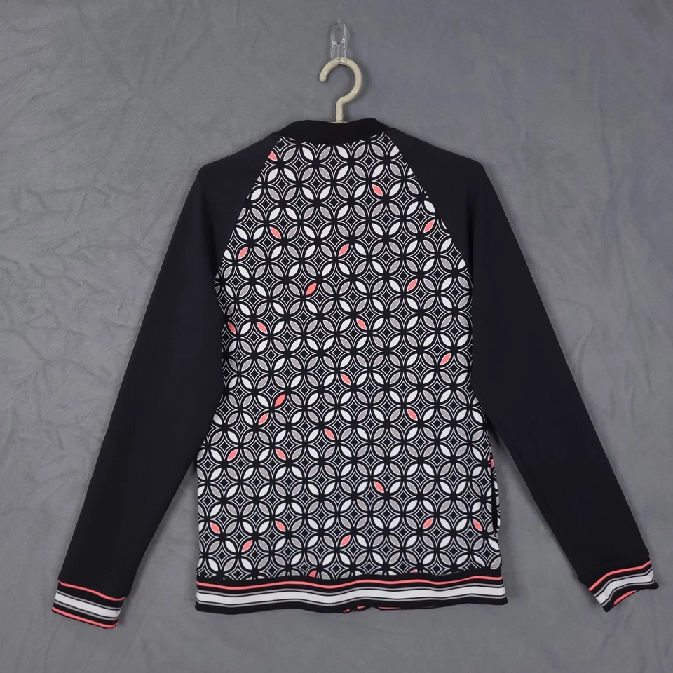 Chaqueta Recreativa Trina Turk M Diseño Retro Abstracto Cremallera Completa Ropa Deportiva Foto 2 de 4