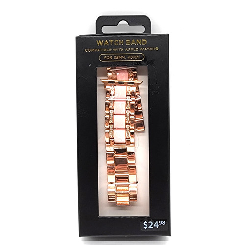 Watch Band Gold Tone Resin Compatible with Apple Watch 38mm 40mm NEW SEALED