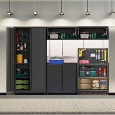 Steel Garage Storage System Workshop Set Rolling Tool Cabinets Metal Workbench Steel Garage Storage System Workshop Set Rolling Tool Cabinets Metal Workbench