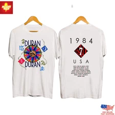 Trending Duran Duran USA Tour T Shirt Heavy Cotton White Band Tee All Size
